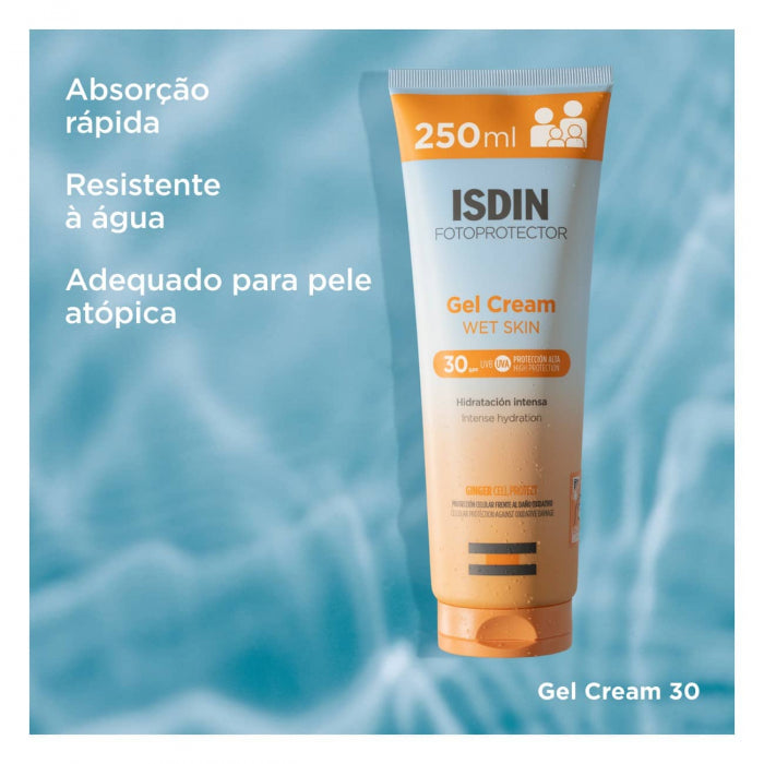 Isdin Fotoprotector Gel Creme Wet Skin FPS 30 250ml - Imagem 3